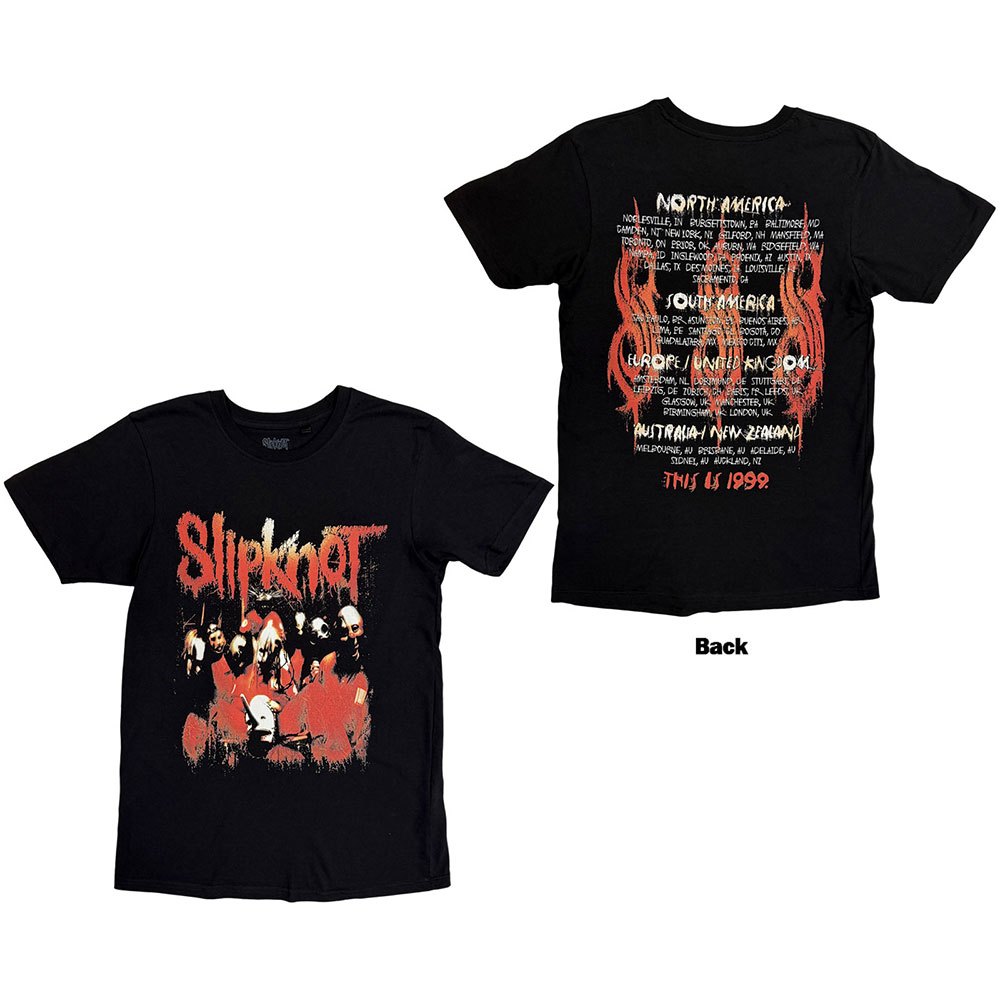 Slipknot - North American Tour '99 Heren Tshirt - Zwart